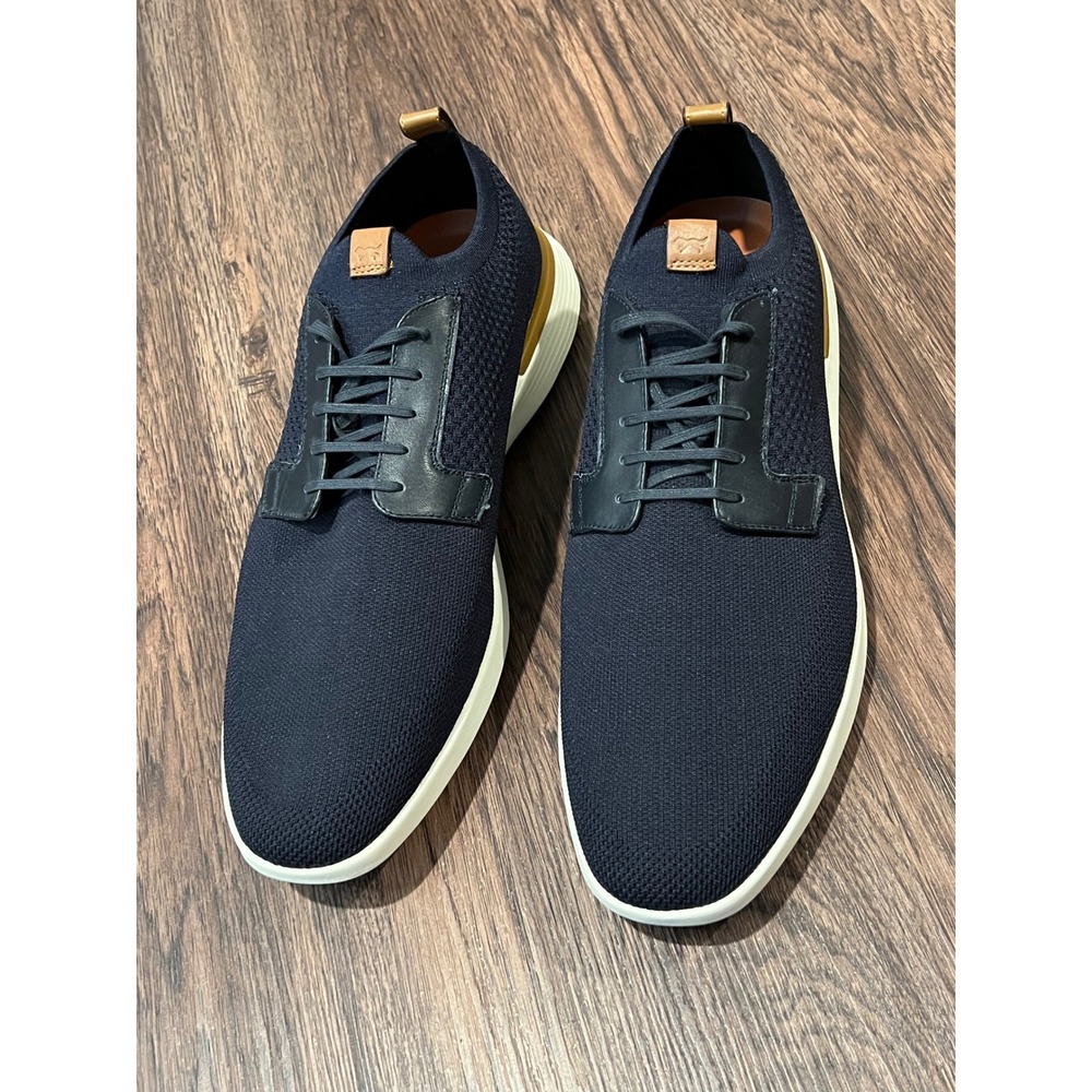 Wolf & Shepherd SwiftKnit Derby Navy Blue Knit Dress Sneakers Mens size 14